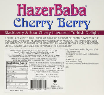 Hazer Baba Cherry Berry Turkish Delight, 250G
