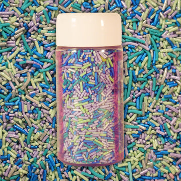 Confect Pastel Rainbow Sprinkles - Edible Jimmies Mix for Cakes, Cupcakes & Baking - Decorative Multicolor Toppings -Vegan, Glut