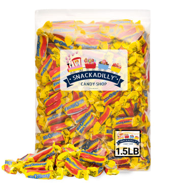 Bit-O-Honey 24 Oz (About 102 Pieces) - Retro Honey & Almonds Taffy - Original Bit O Honey 1.5Lbs Of Individually Wrapped Candy -