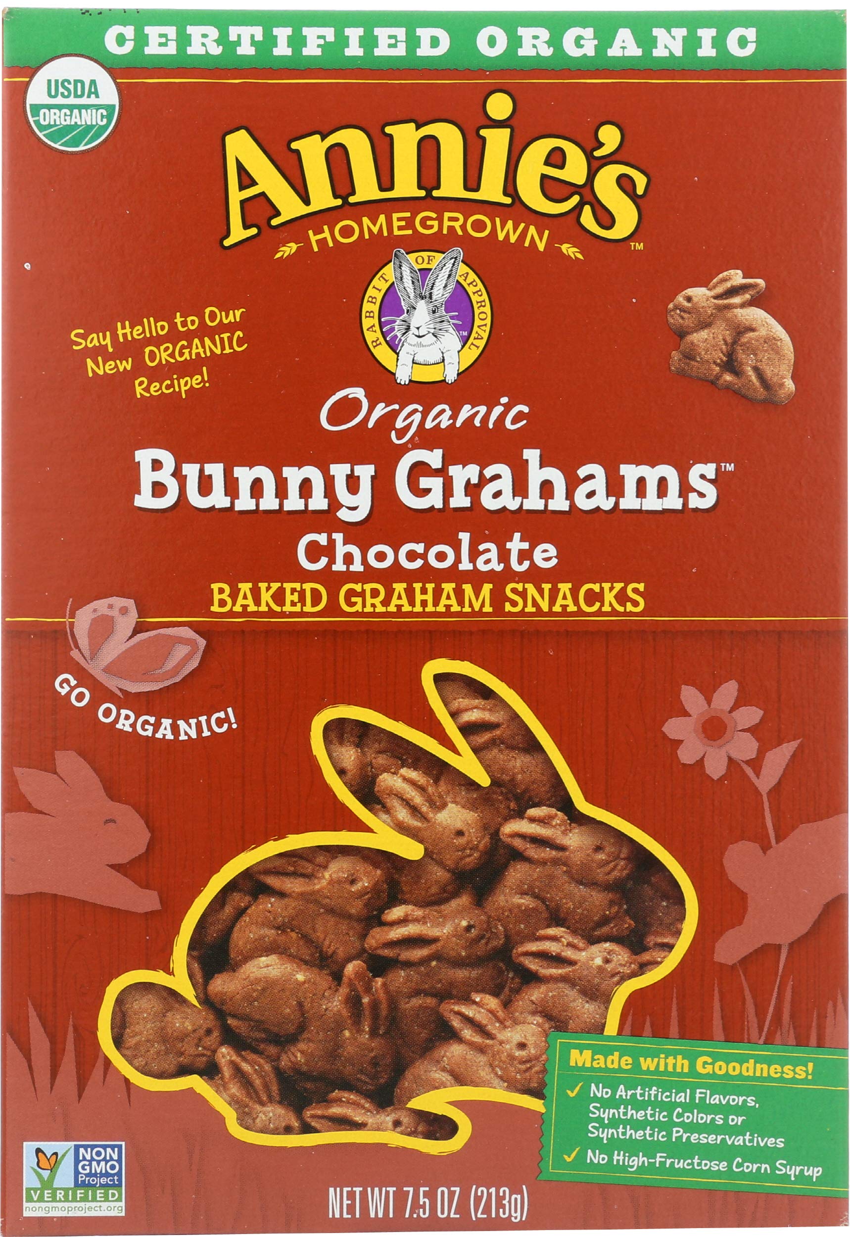Annies Homegrown Chocolate Bunny Grahams 7.5 Oz