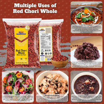 Rani Red Chori Whole (Adzuki Beans) 64oz (4lbs) 1.81kg Bulk ~ All Natural | Vegan | Gluten Friendly | NON-GMO | Kosher | India O