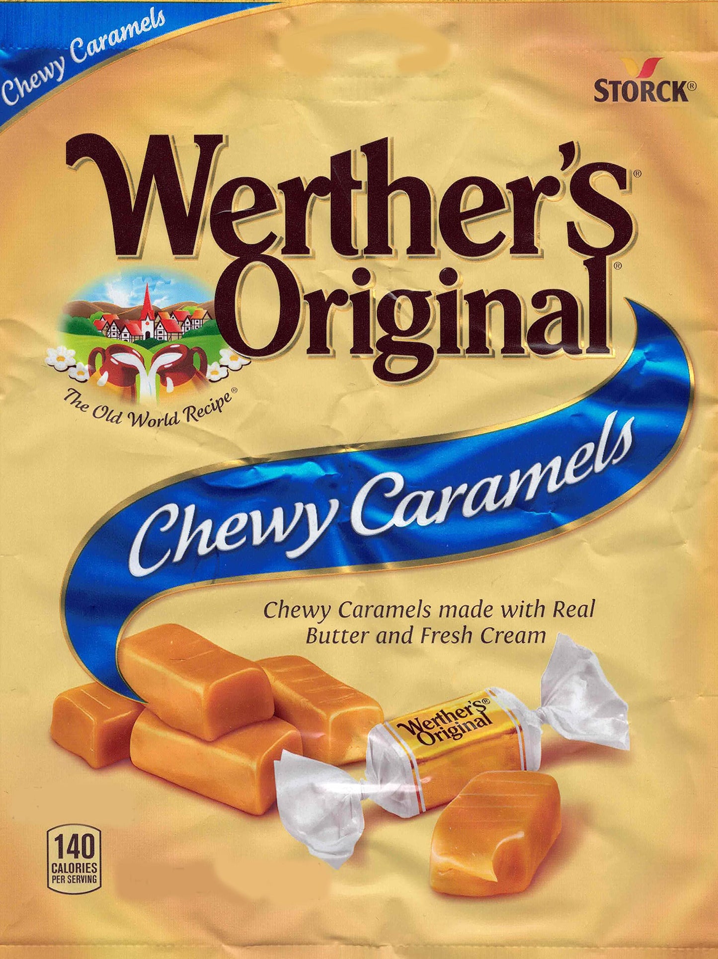 Aromatik Bulk Werthers Original Hard Candy, Individually Wrapped, 1 lb Resealable Pouch, Chewy Caramel