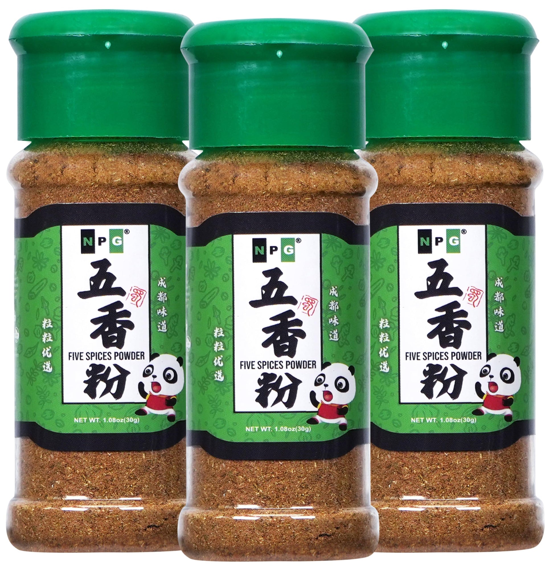NPG Authentic Chinese Five Spice Blend 1.08 Oz (Pack of 3), Gluten Free, All Natural Ground Chinese 5 Spice Powder, No Preservat