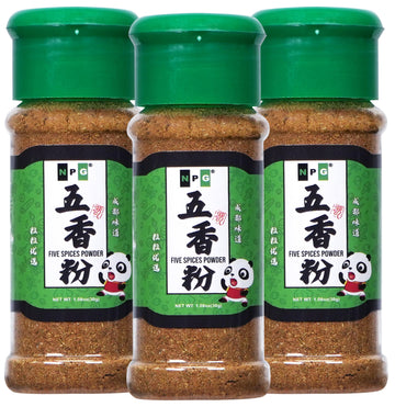 NPG Authentic Chinese Five Spice Blend 1.08 Oz (Pack of 3), Gluten Free, All Natural Ground Chinese 5 Spice Powder, No Preservat
