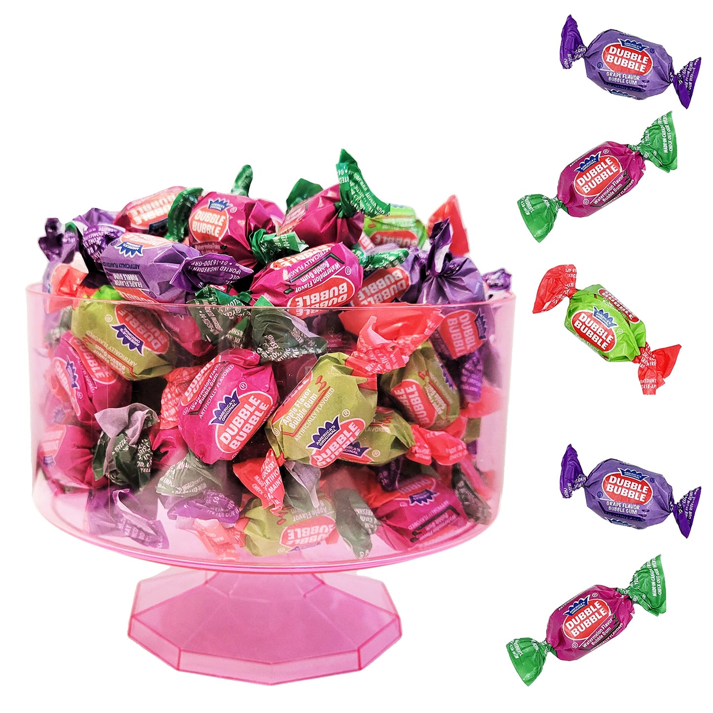 Fruidles Double Bubble Chewing Gum Balls Fruit Flavored Original & Mixed Fruit, Candy Treats, Kosher Certified Parve, Individual