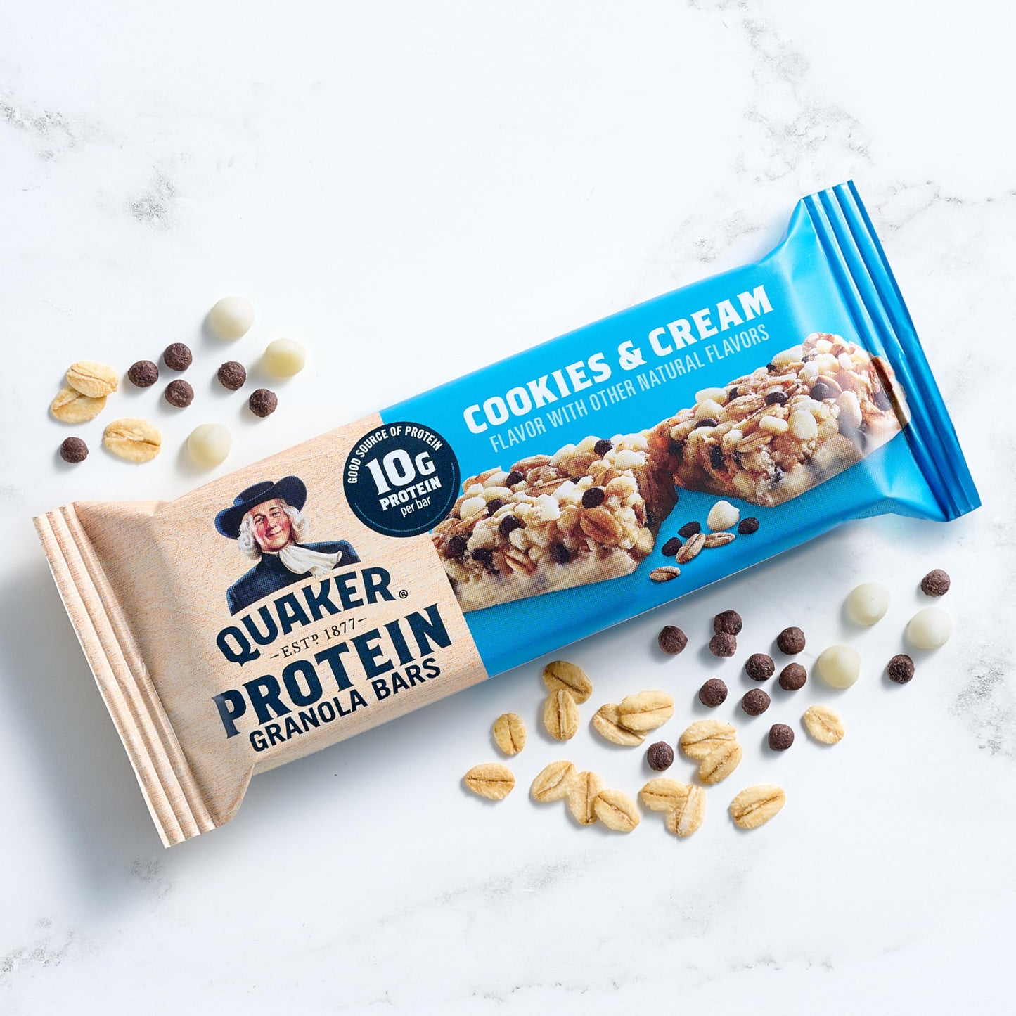 Quaker Protein Granola Bars  2 Flavor Variety Pack  10g Protein  1.41 oz Bars  20ct