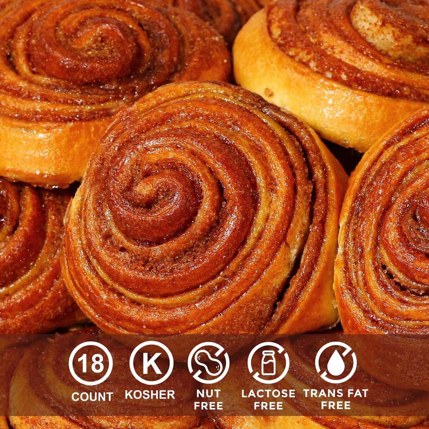 Cinnamon Buns Breakfast Pastry | 18 Pastries Individually Wrapped | Cinnamon Rolls Snack Cakes | Coffee Snacks | On The Go Snack
