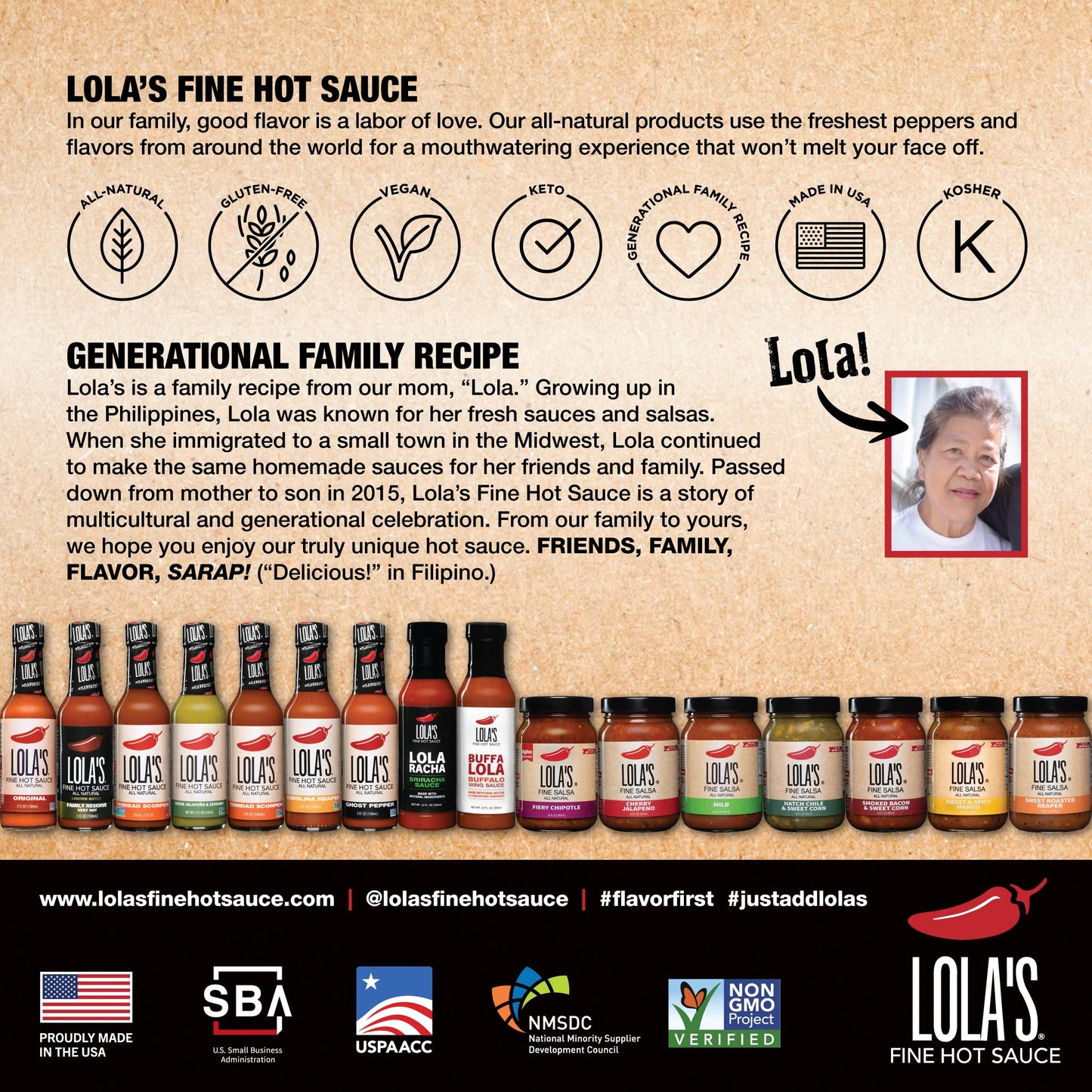 LOLAS HOT SAUCE ORIGINAL ( 12 X 5 OZ   )