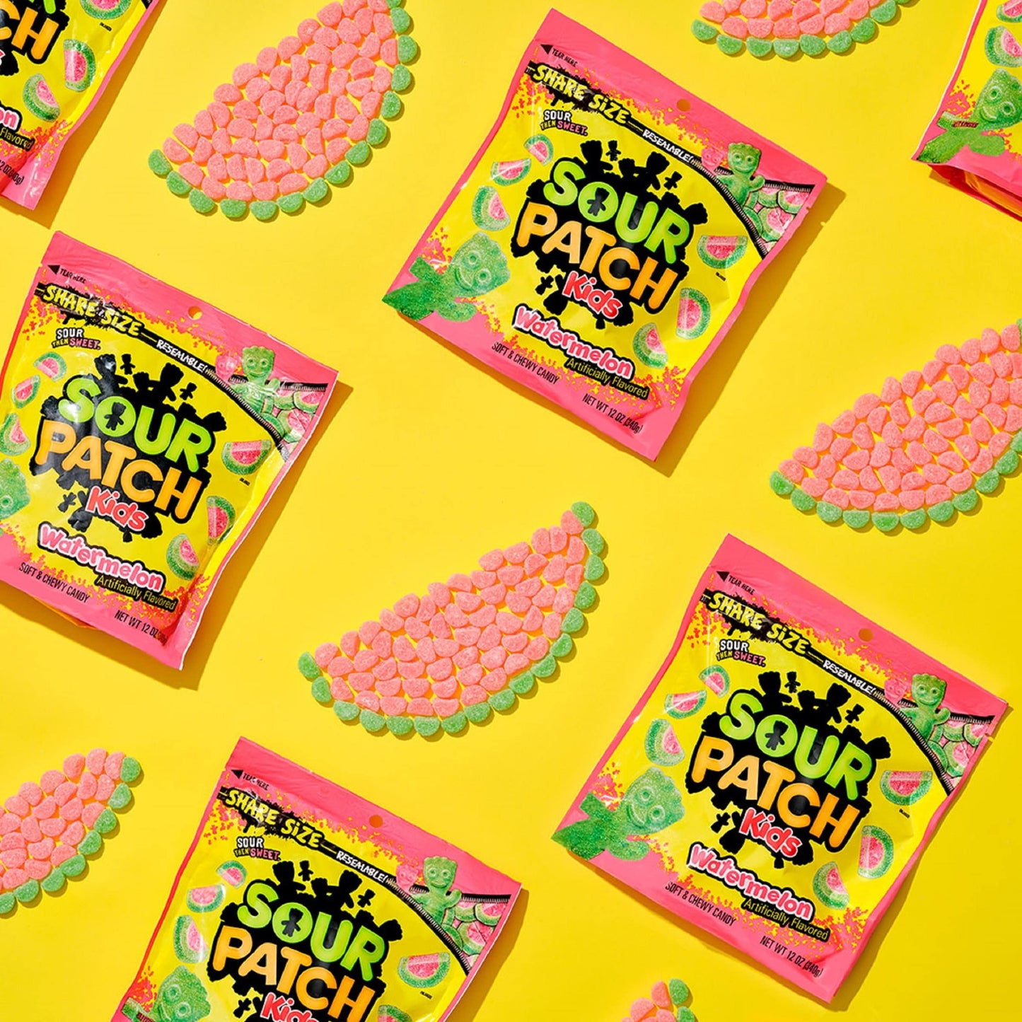 Sour Patch Kids Watermelon Soft & Chewy Candy, Share Size, 12 Oz