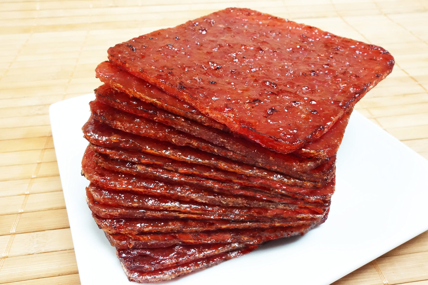 Singapore Street Food, Fire-Grilled Tender Pork Jerky (Original Flavor - Square Shaped 12Oz) *Grilled Fresh To Your Order *Shipp