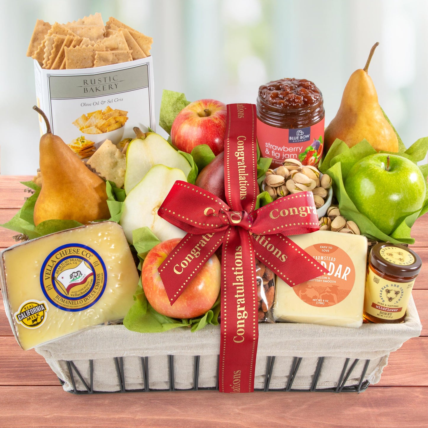A Gift Inside Congratulations California Farmstead Fruit Gift Basket