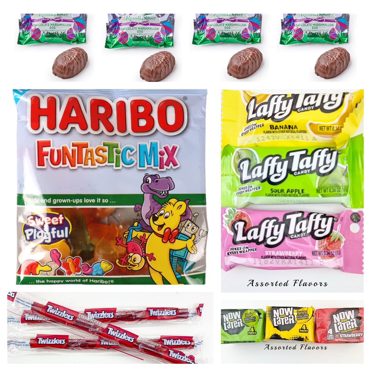Happy Easter Gift Box Bundle, 20 Items With Chocolate Cross, Gummies, Assorted Candies, And More, Beautiful Easter Basket Greeti