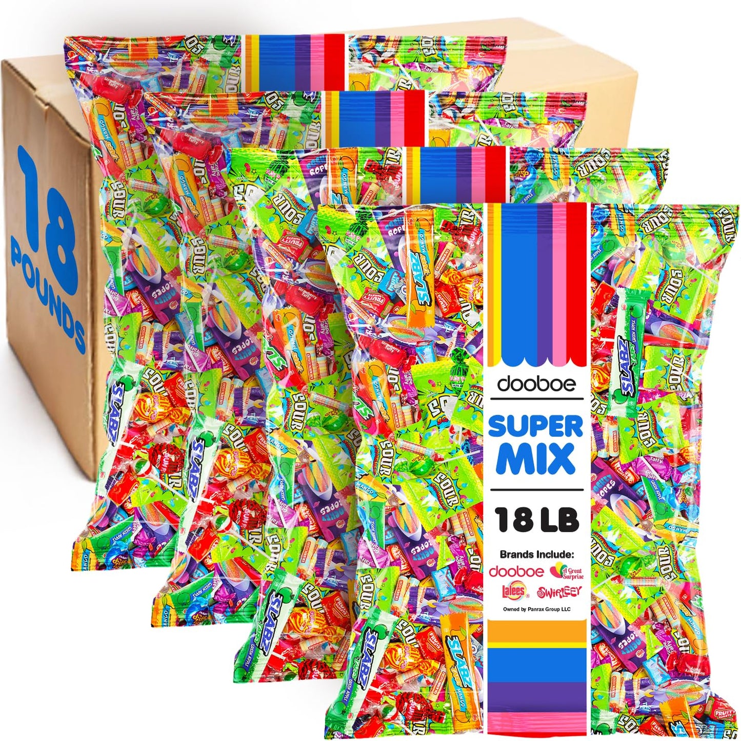 Dooboe Huge Candy Assortment - 18 Pounds - Big Bulk Candy - Candies Variety Pack For Schools  Offices  Holidays