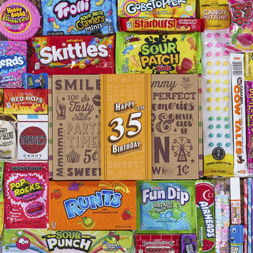 Vintage Candy Co. 35Th Birthday Retro Candy Gift Basket - 1989 Party Assortment - Unique Care Package For Women And Men Turning