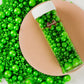 Kasvan Christmas Green Pearl Sugar Sprinkles - Edible Candy Pearls 130G/4.58 Oz, Mix Size, Baking Cake Decorations, Ice Cream To