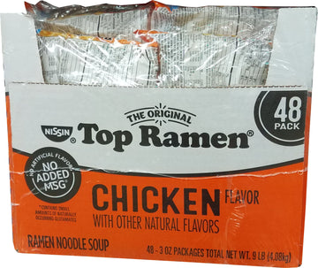 Top Ramen Chicken Flavor Ramen Noodle Soup - 3 Oz (Pack Of 48)