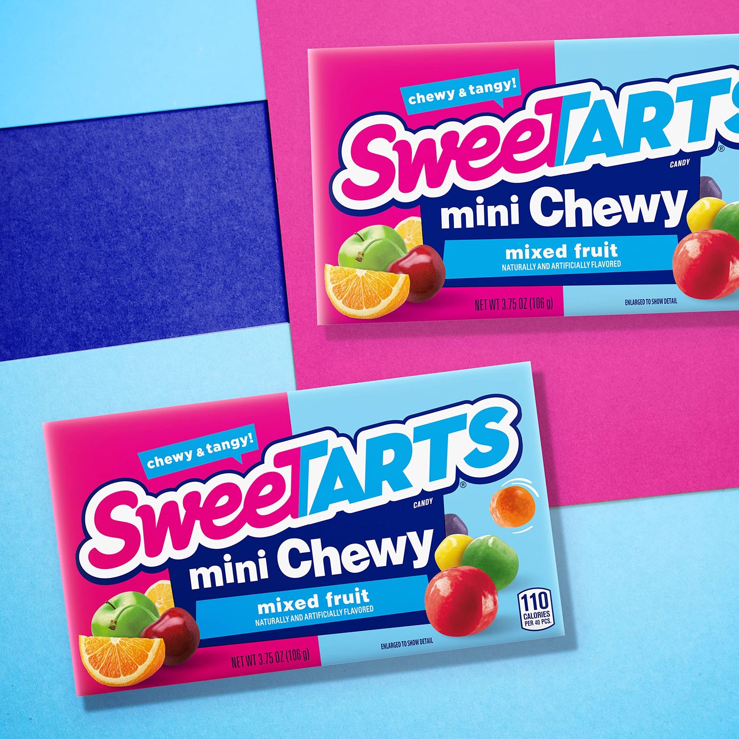 SweeTARTS Mini Chewy, Candy, Mixed Fruit, Theater Box, 3.75 oz, 12 count