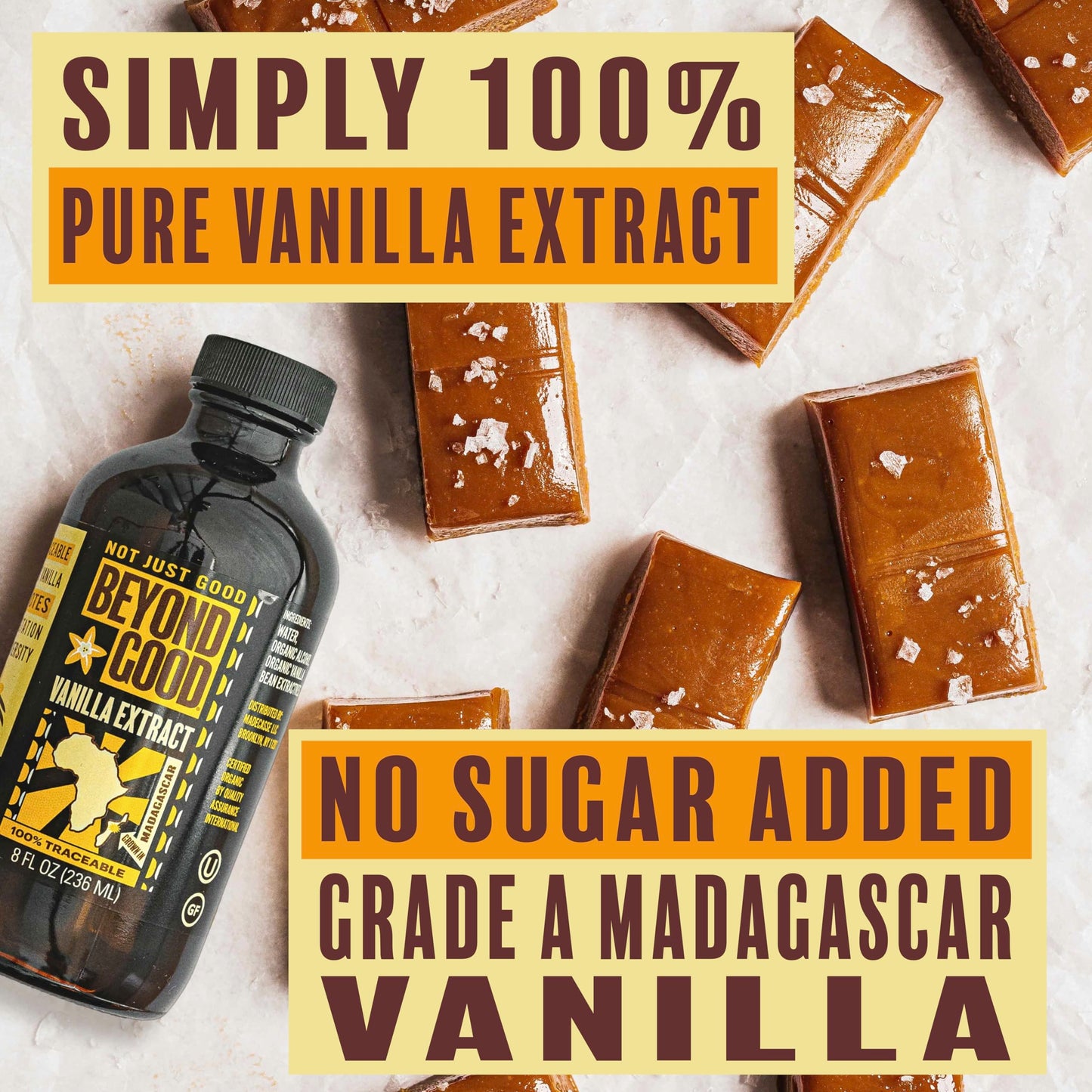 Beyond Good Pure Vanilla Extract - Madagascar spirit-inspired flavor Vanilla Beans - 8 Fl Oz