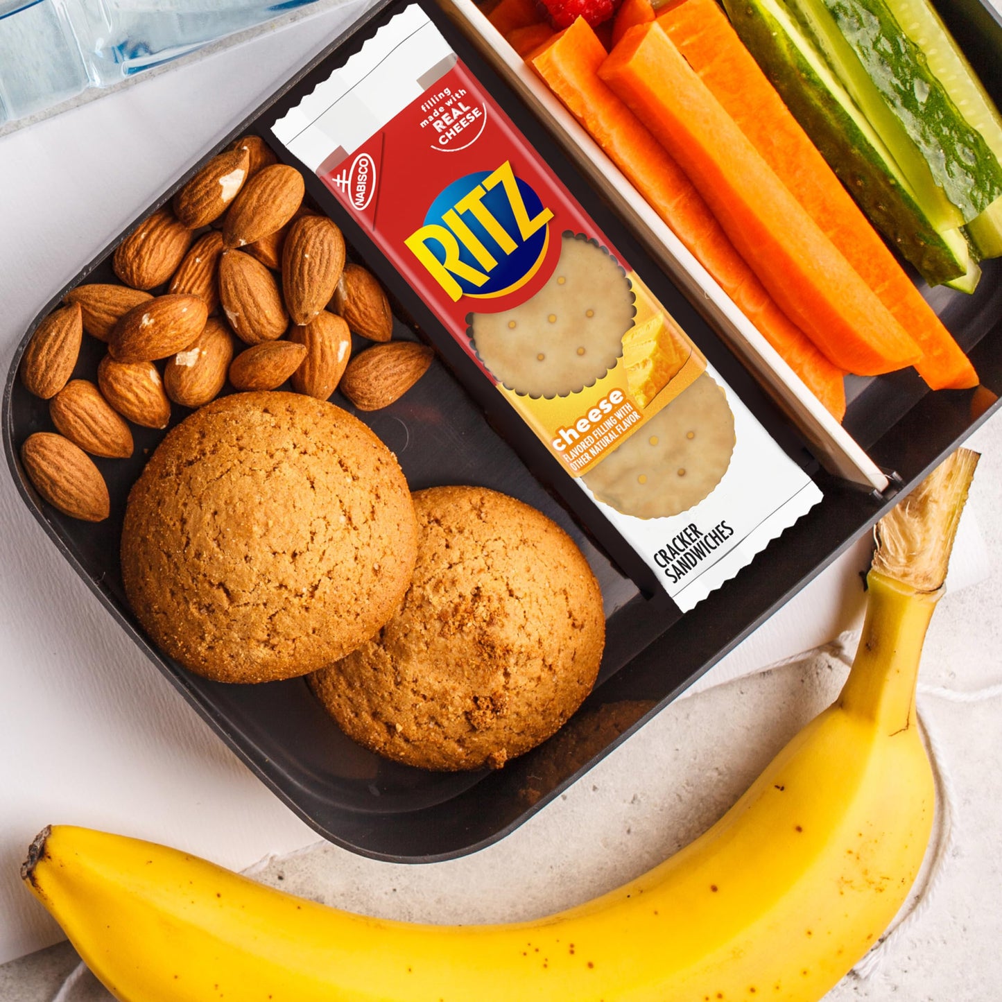 RITZ Cheese Sandwich Crackers, Family Size, 96 Snack Packs (6 Boxes, 6 Crackers Per Pack)