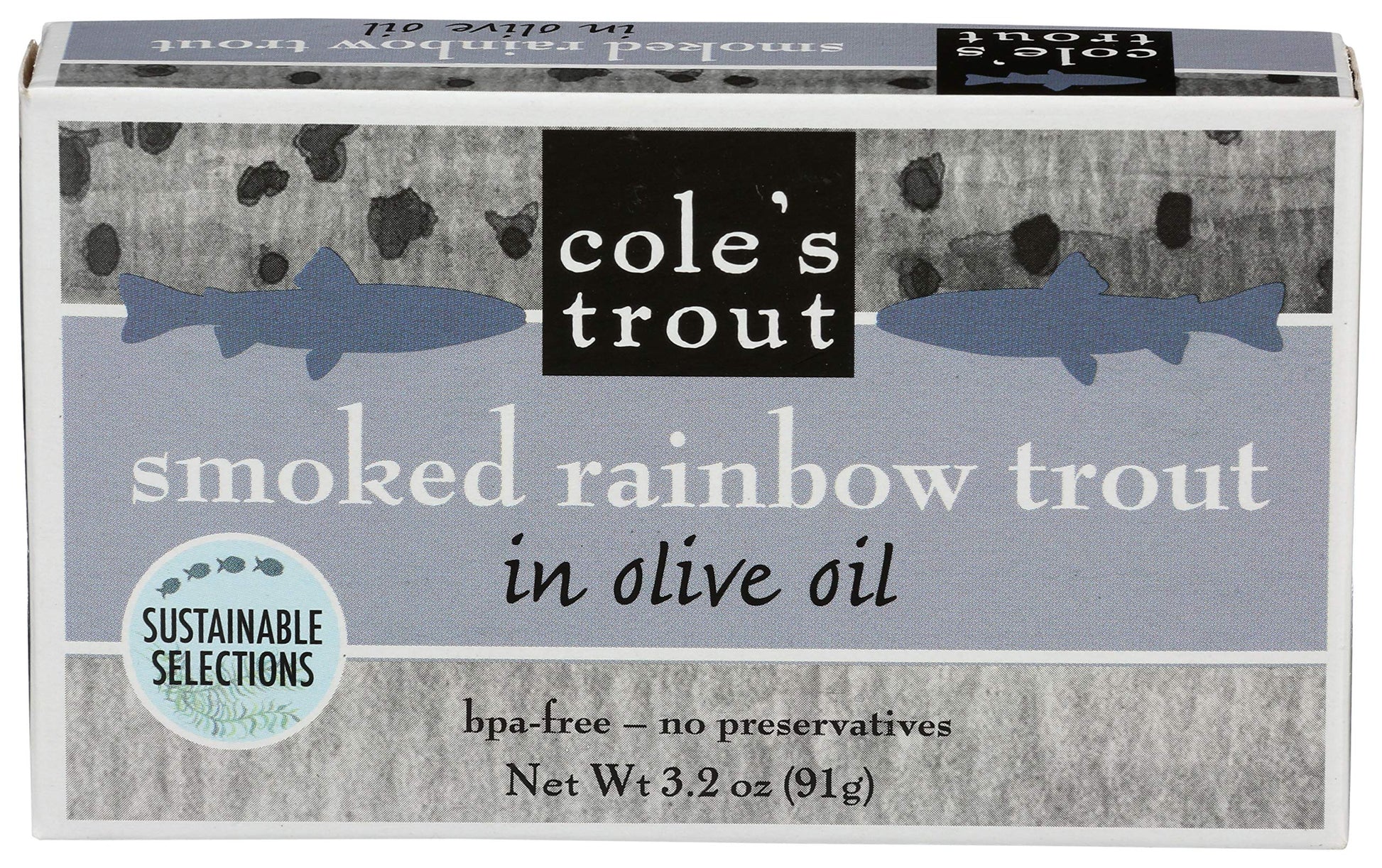 COLES TROUT SMOKED, 3.2 Ounce (Pack of 1)