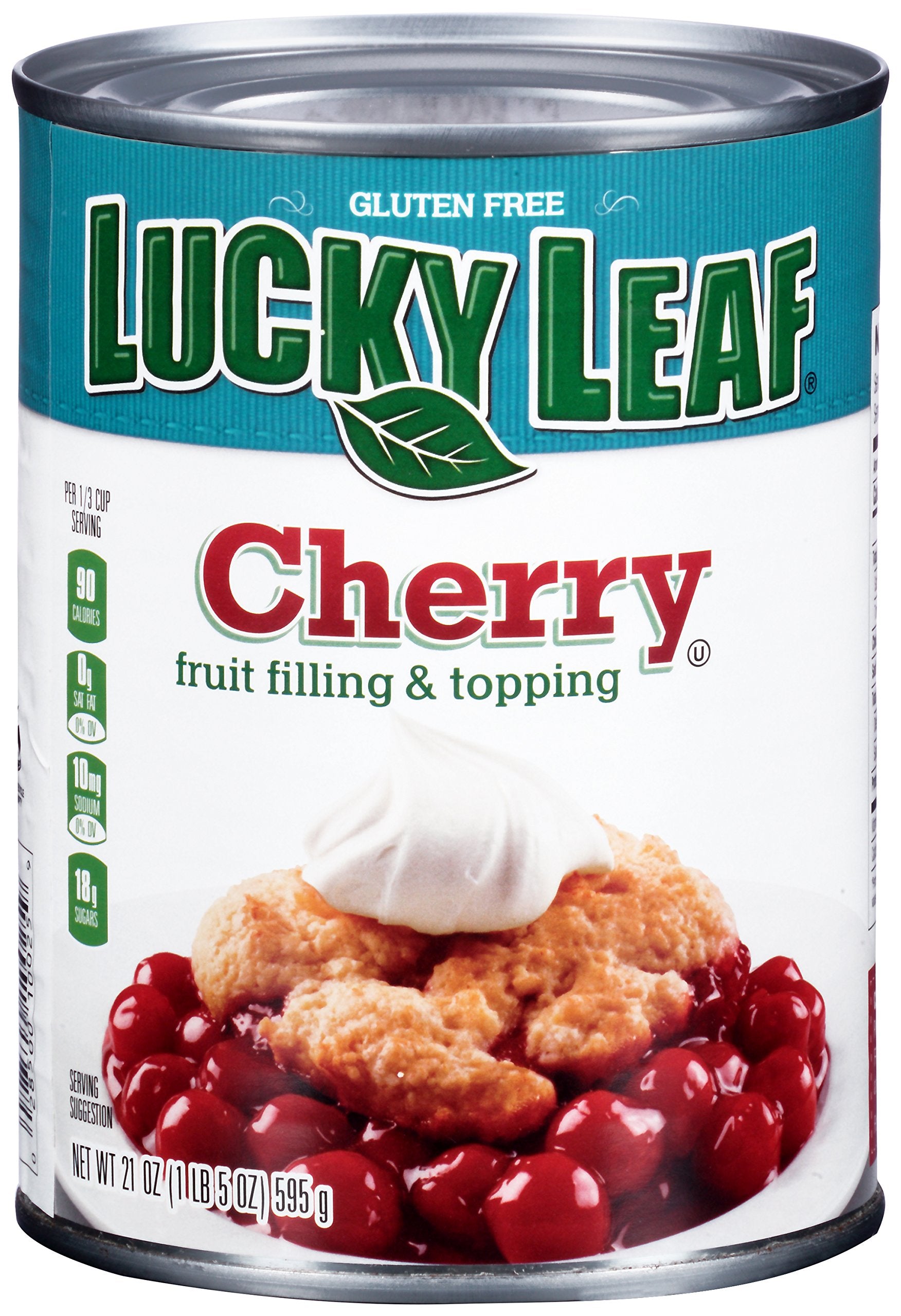 Lucky Leaf Cherry Pie Filling or Topping, 21 Ounce (Pack of 12)