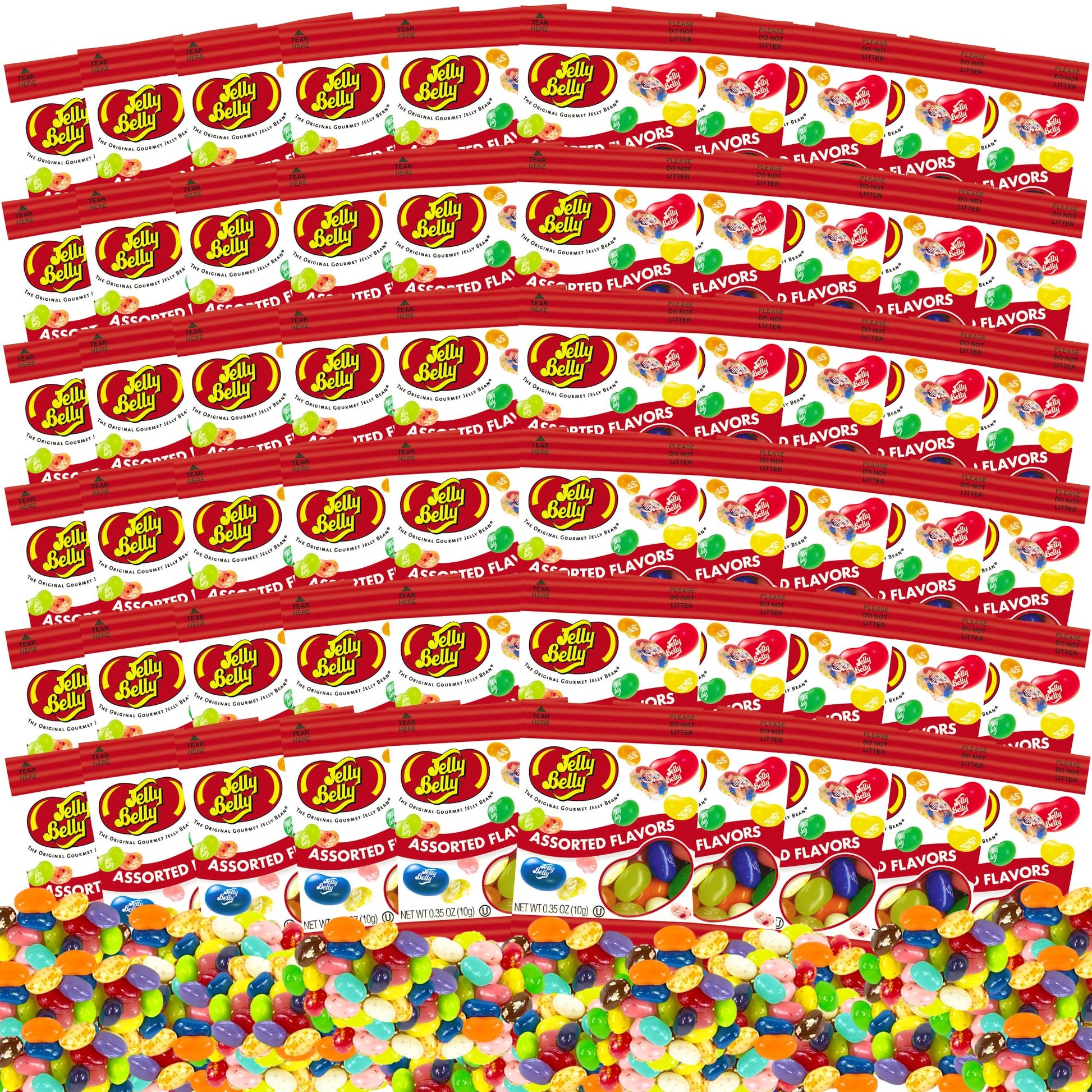 Jelly Belly Jelly Beans Individually Wrapped (60 Packs) + 5 Game Cards By Gaudum