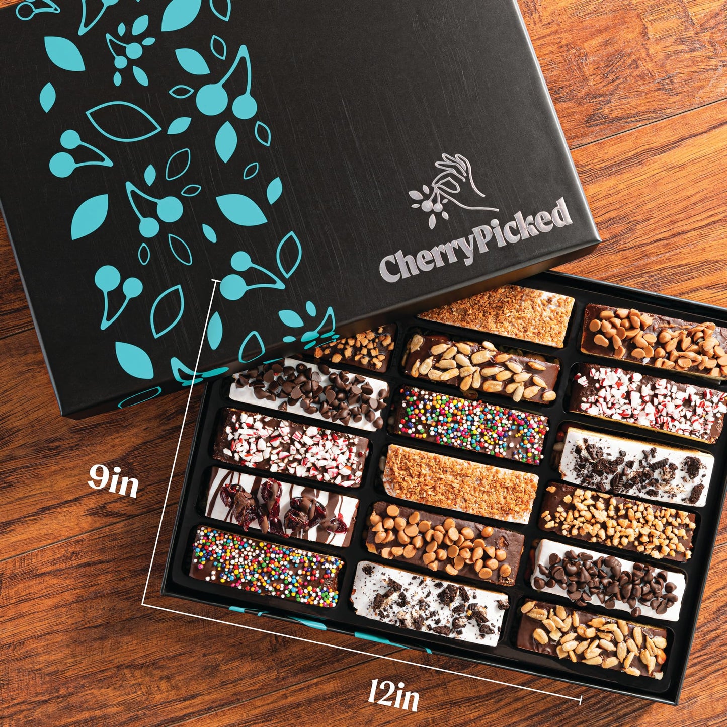 Cherrypicked Christmas Holiday Thanksgiving Chocolate Gift Basket, Dried Fruit And Nuts Biscotti Box, Prime Gourmet Covered Cookie, Mens Food Basket Delivery Ideas For Dad, Son, Brother