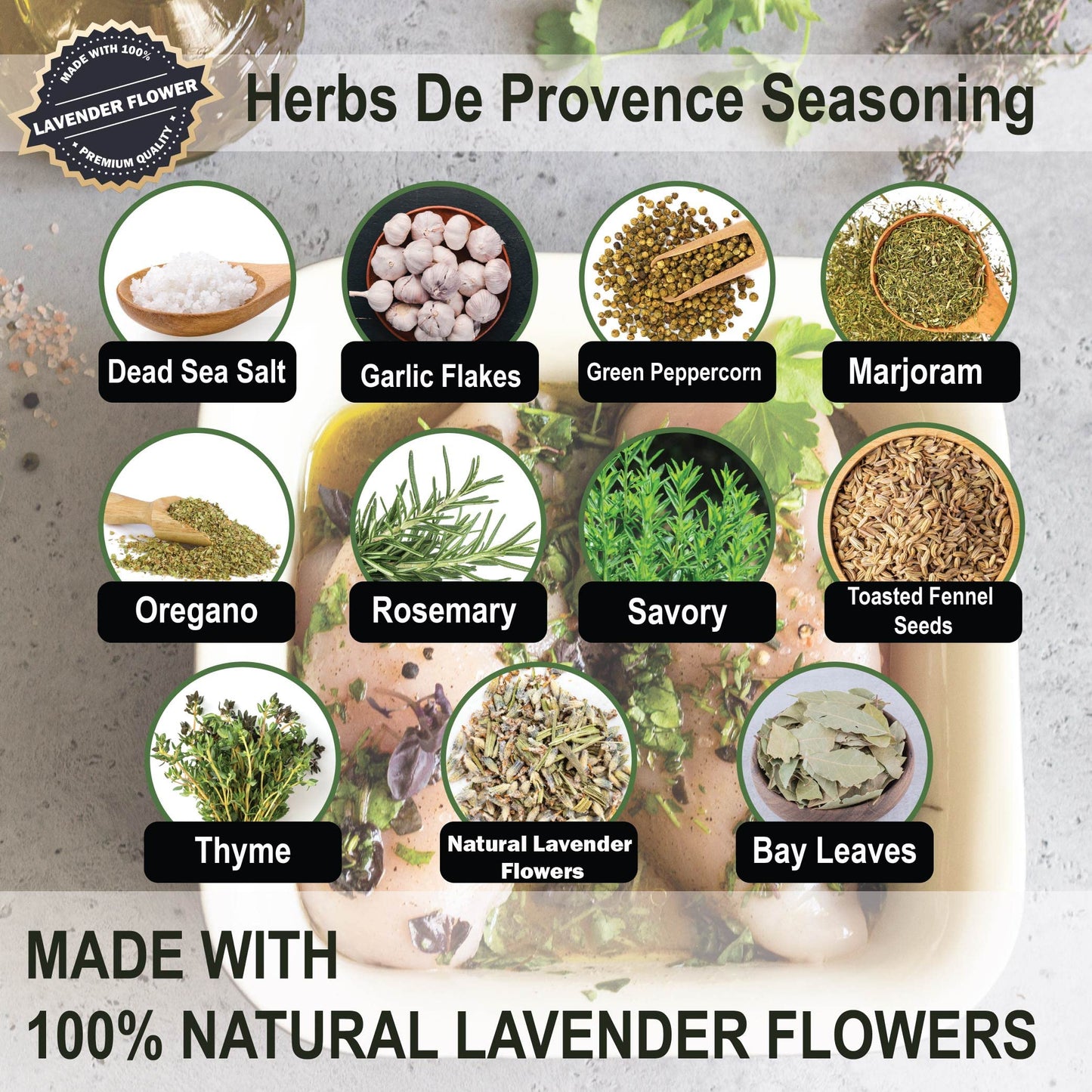 Aromasong Turkey Brine - 100% Natural Herbs De Provence - 35 Ounce - Model YAMOOCO - For Wet & Dry Brining, Made in USA