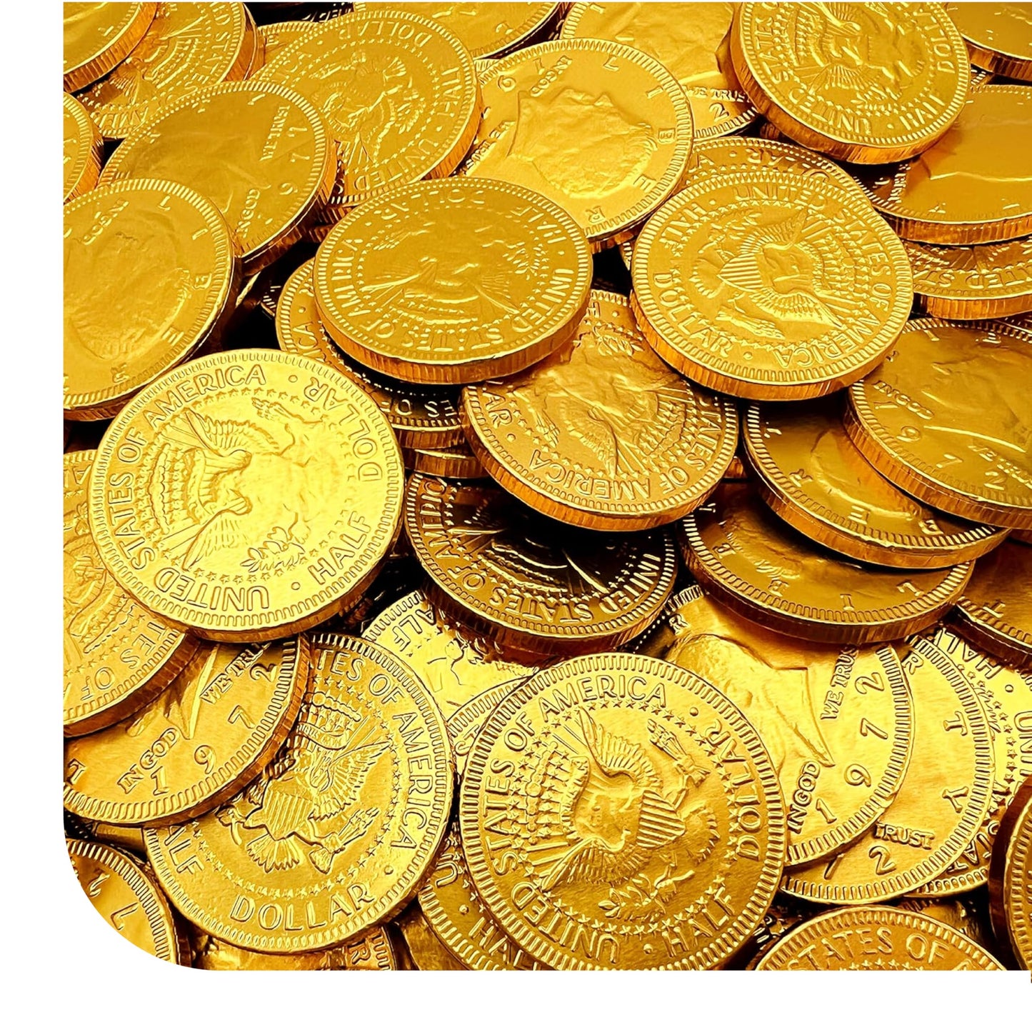 Chocolate Coins - 1 Pound Pack - 80 Count - Chocolate Gold Coins Candies For Goodie Bags  Gifting  And Party Favors - Individually Wrapped Gold Candy Treats