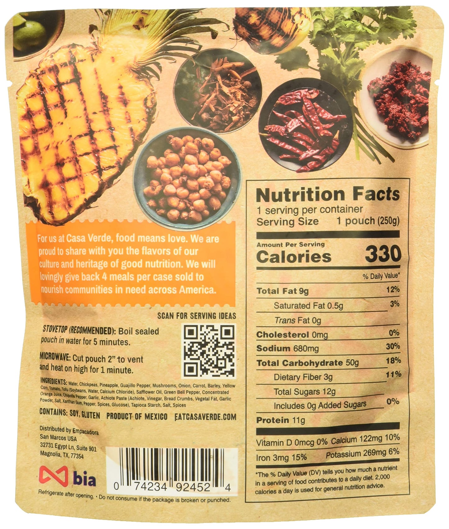 Casa Verde - Garbanzos Al Pastor - Case Of 6-8.81 Ounces