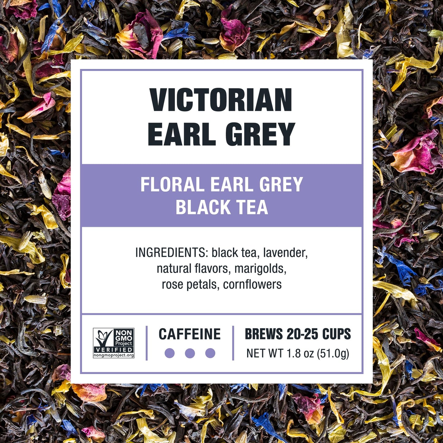 Tiesta Tea - Victorian Earl Grey | Loose Leaf | Floral Earl Grey Black Tea | Premium Blend | High Caffeinated Black | Make Hot Or Iced Brews Up To 25 Cups | 1.8 Ounce Resealable Pouch