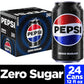 Pepsi Zero Sugar Cola Soda Pop, 12Oz Cans (24 Pack)