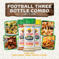 Flavor God Football Combo Pack - Spices, Topper & Seasoning Gift Set - Pizza, Cheese, Ranch - Premium All Natural - Pack of 3