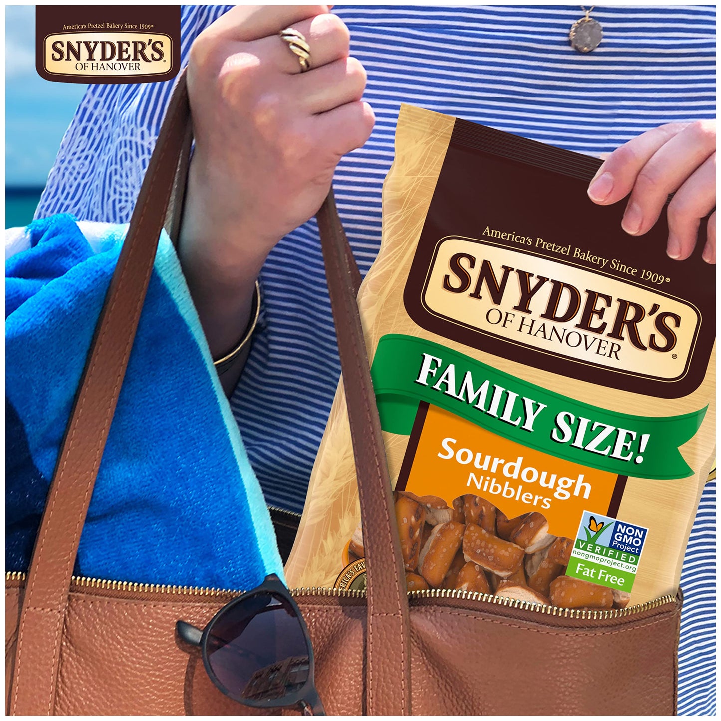 Snyder'S Of Hanover Pretzels, Sourdough Nibblers, Family Size 16 Oz Bag