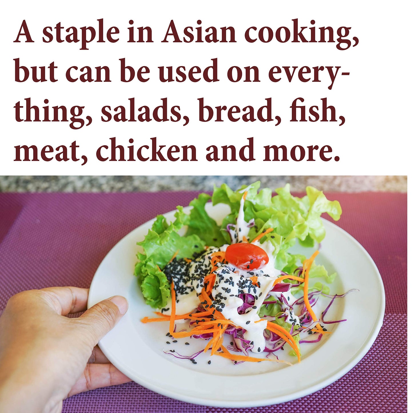 The Spice Way Black Sesame Seeds - 8 oz Pack, Non-GMO, Natural Flavor