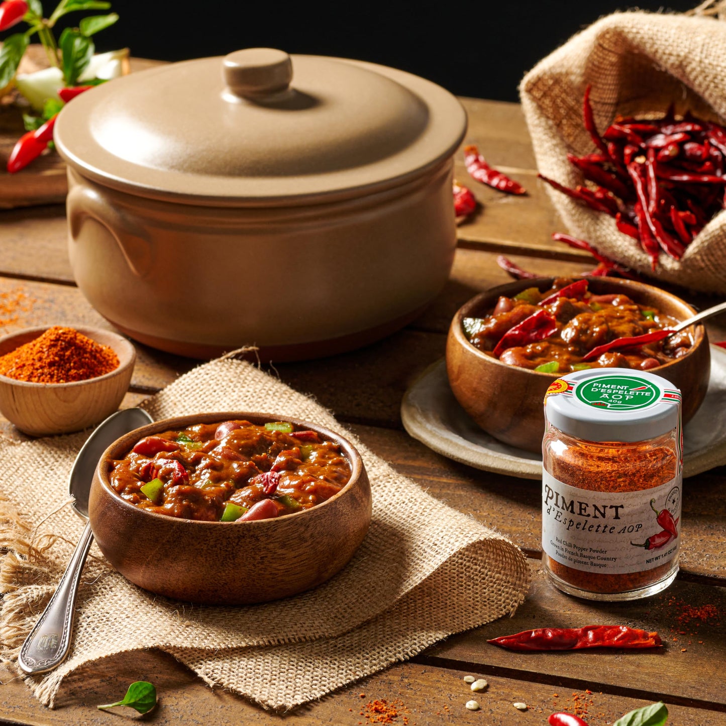 Gourmanity Piment D'Espelette Pepper Powder From Basque, France, Aromatic And Smokey With Mild Heat, Naturally Sun Dried Red Chi
