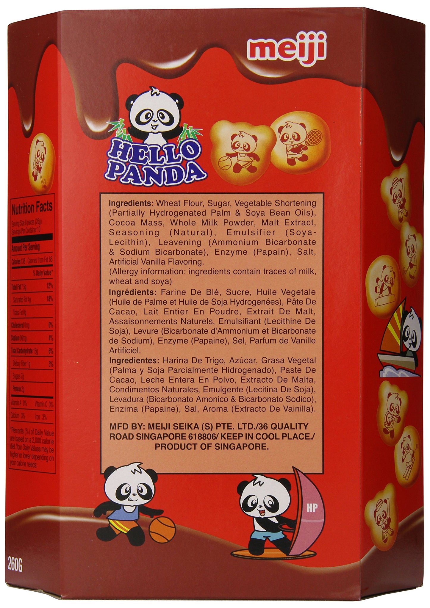 Meiji Hello Panda Chocolate Biscuit, 9.1 Ounce