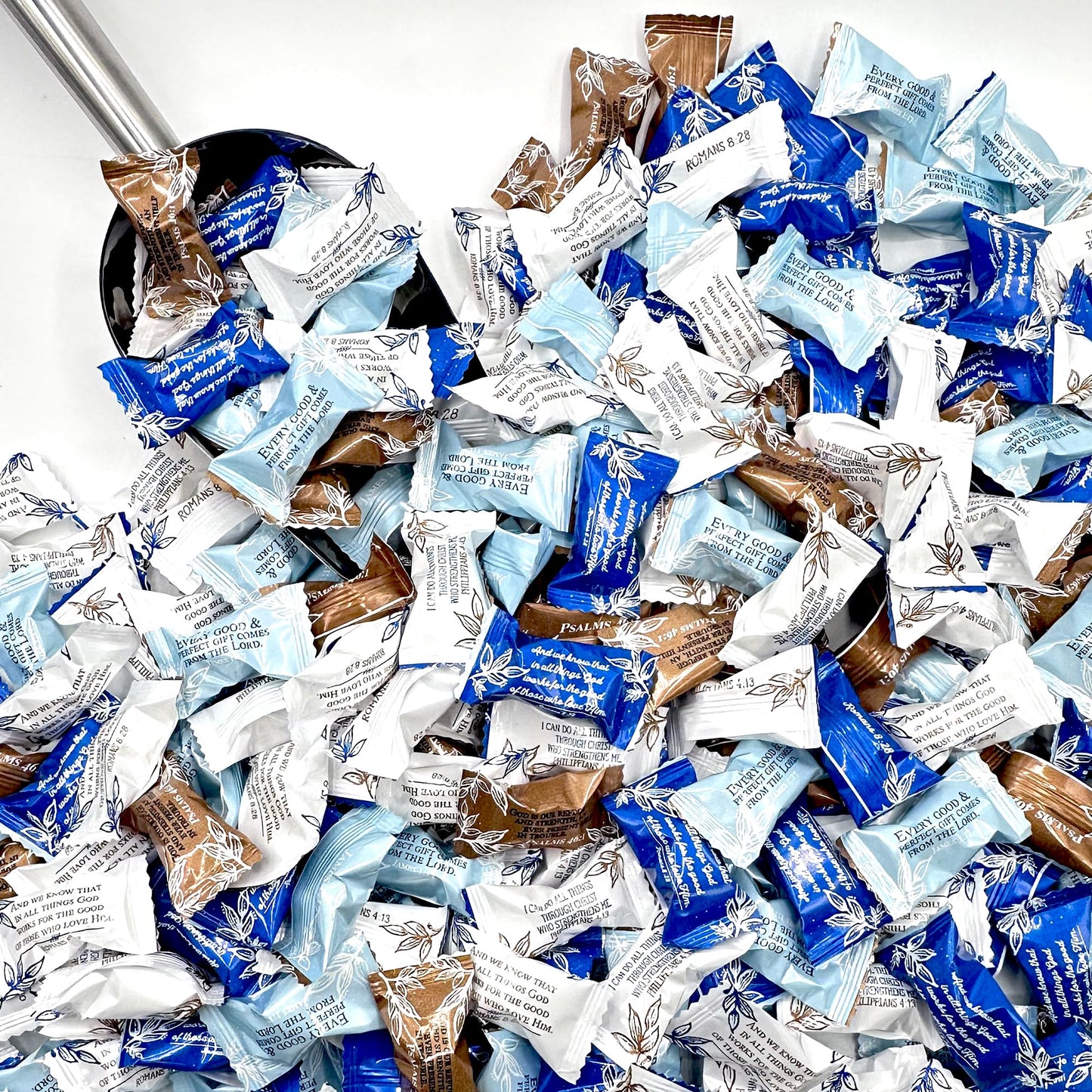 Bible Verse Buttermints 100 Count - Soft Butter Mints Individually Wrapped After Dinner Mint, Christian Scripture Candy, Thank Y