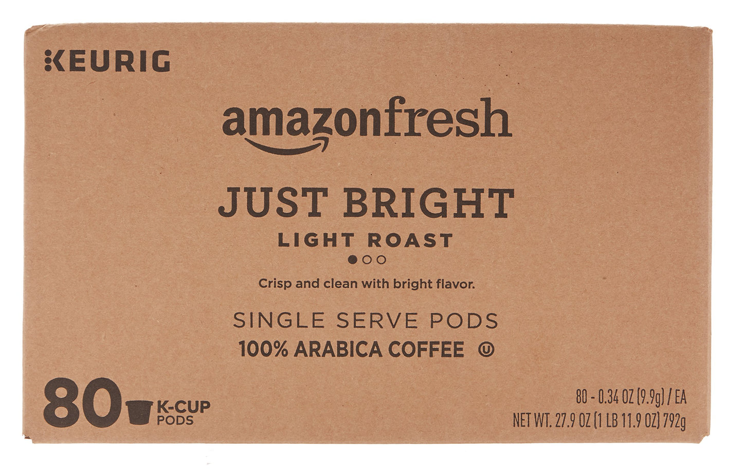 large online retailerFresh K-Cups, Just Bright Light Roast Coffee, 80 Count, Compatible with Keurig Brewer