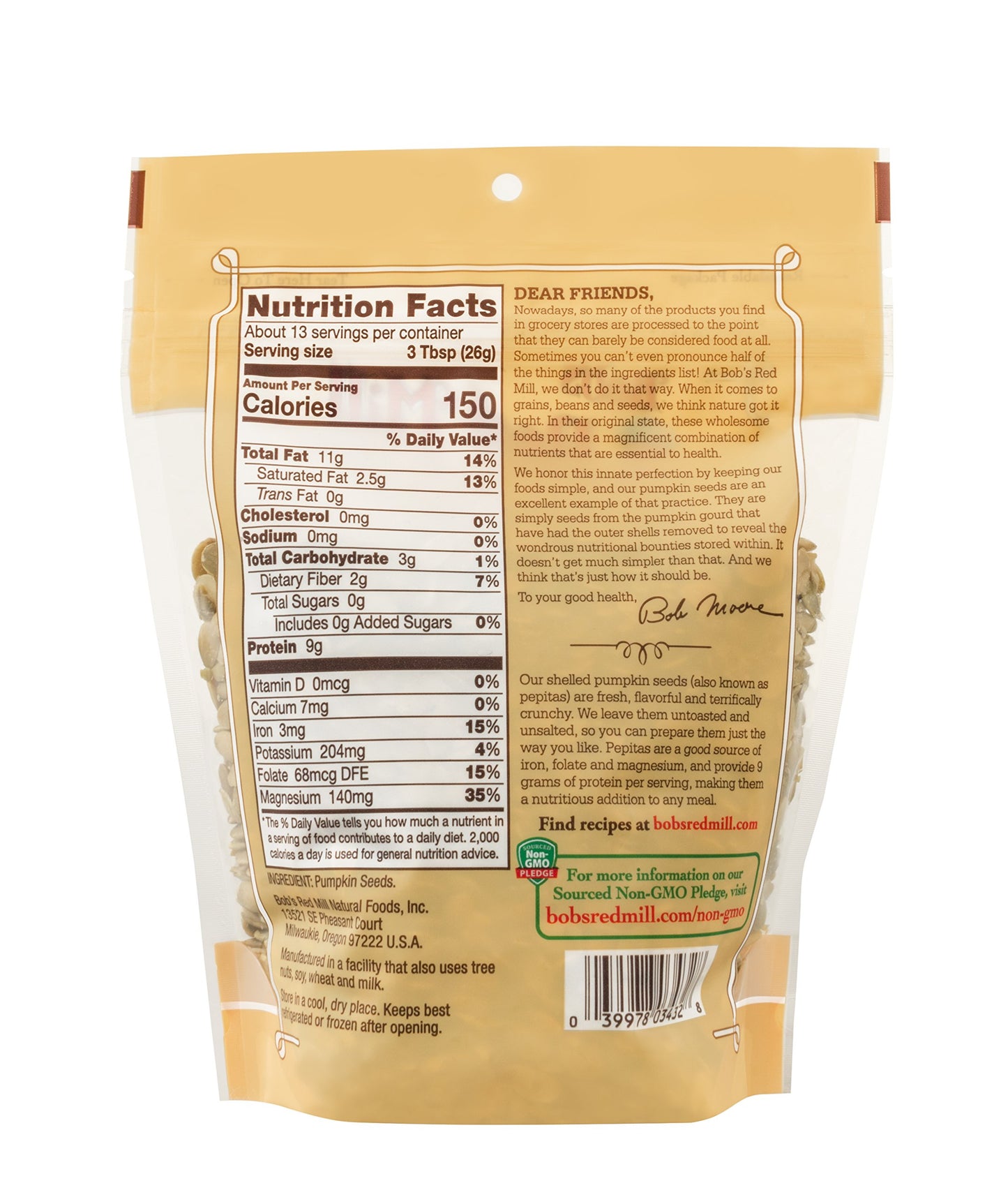 Bob'S Red Mill Organic Pumpkin Seeds, 12Oz (Pack Of 4) - Non Gmo, Vegan, Paleo Friendly, Keto Friendly, Kosher