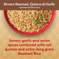 Royal Basmati Brown Rice With Quinoa And Garlic - Ready To Heat Basmati Rice - (6 Pack) 8.5 Oz Microwaveable Pouch
