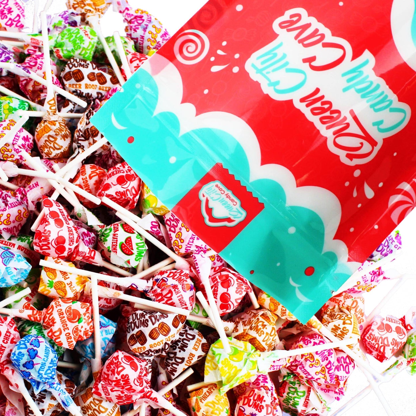 QUEEN CITY CANDY CAVE Assorted Dum Dum Lollipops - 2 Pound Bulk Suckers