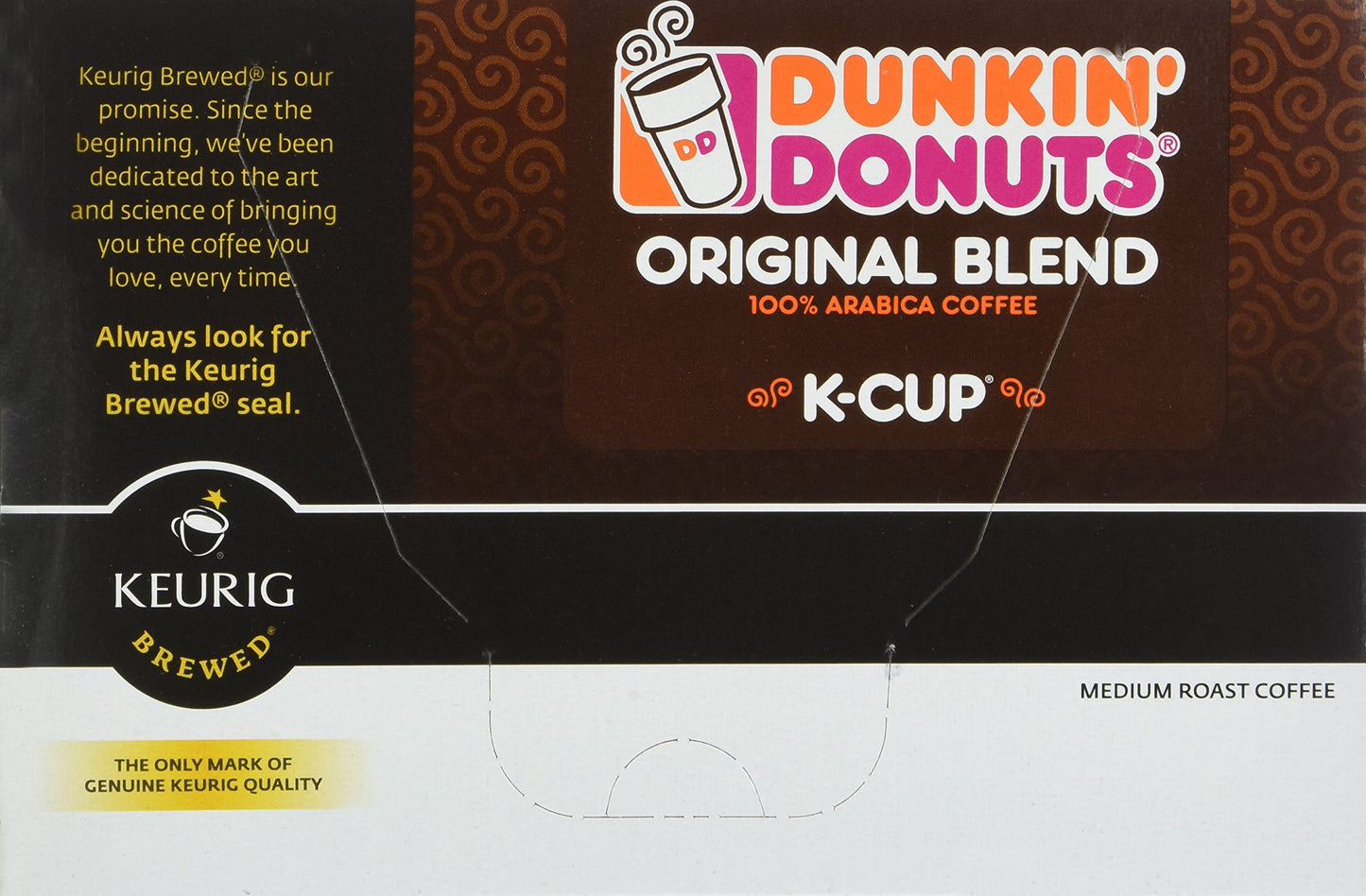Dunkin' Donuts Original Blend Medium Roast Coffee, 12 K Cups For Keurig Makers