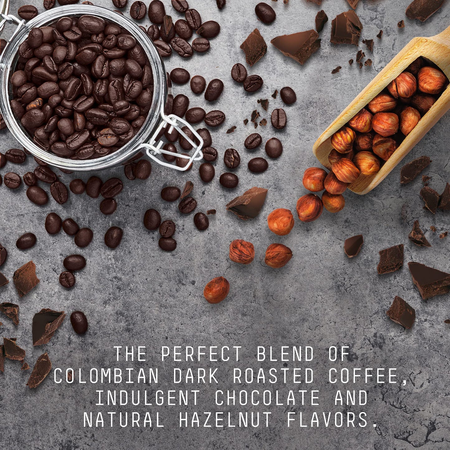 STONE STREET COFFEE COMPANY Cold Brew Flavored Coffee, Natural Chocolate Hazelnut, Dark Roast, 1 LB