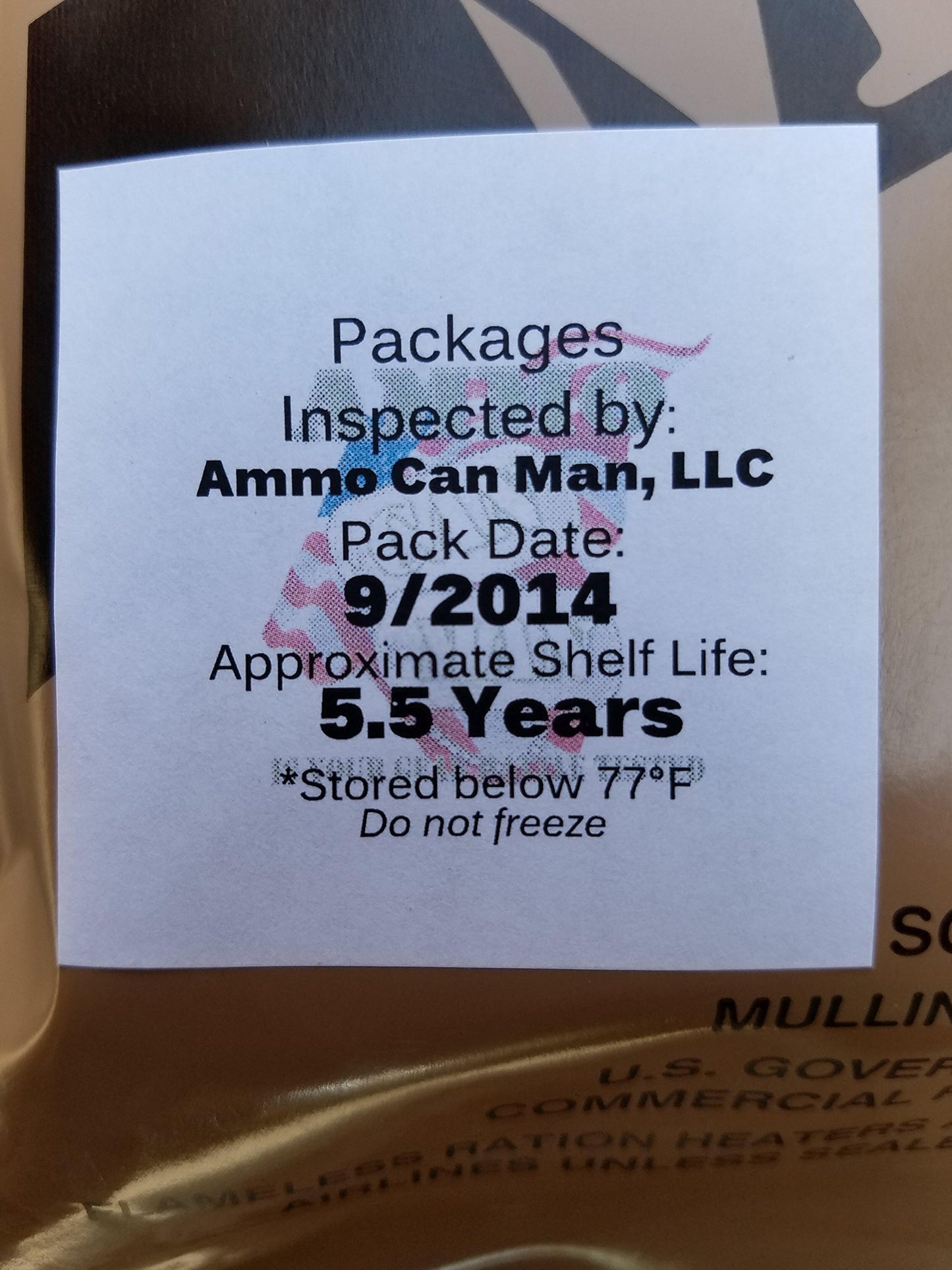 USGI Genuine Military MRE Meal - Beef Ravioli, 1 Count, Inspection Date September 2017 or Newer