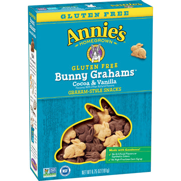 Annie’s Gluten Free Cookies, Cocoa & Vanilla Bunny Cookies, 6.75 oz Box (Pack of 6)