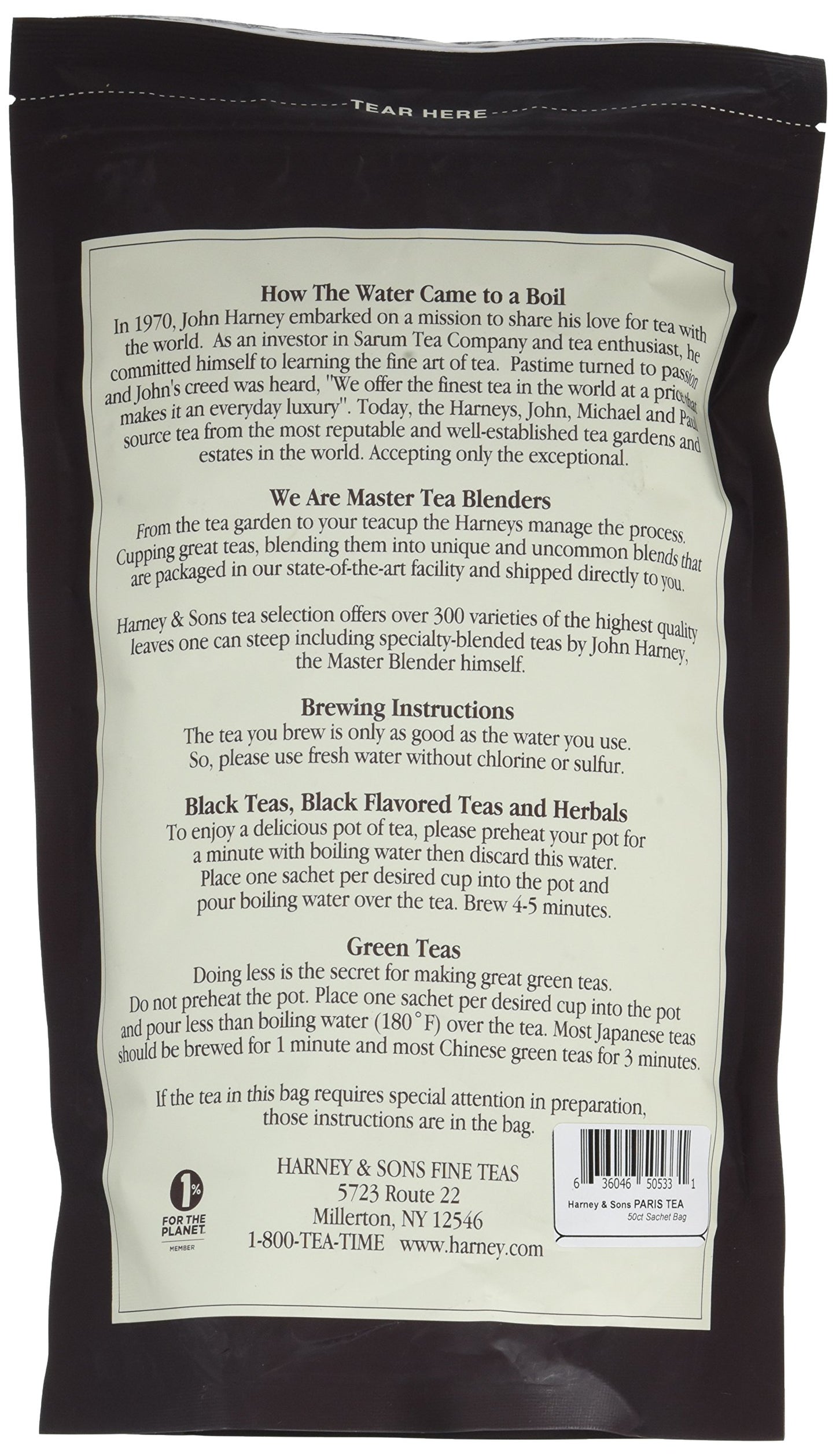 Harney & Sons Paris Tea, 50Ct Sachets