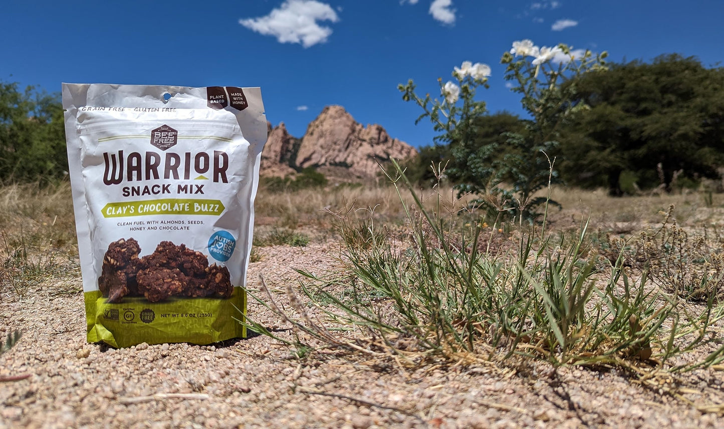 BeeFree Warrior Mix Gluten Free Granola - Chunky Granola Bites | Paleo Granola, Low Carb, Grain Free, Preservative Free, Oat Fre