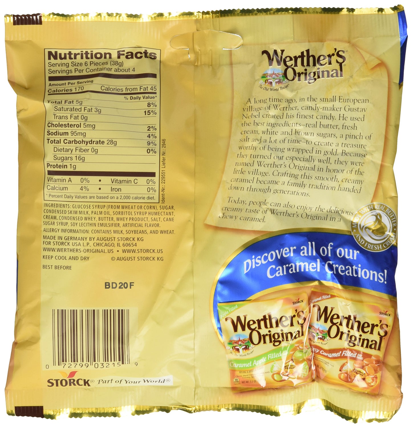 Werther'S Original, Chewy Caramels 5 Ounce (2 Pack)