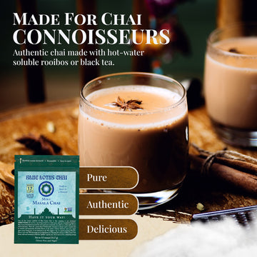 Blue Lotus Chai - Mint Masala Chai - Makes 17 Cups - 0.5 Oz Pouch Masala Spiced Chai Powder With Organic Spices - Instant Indian